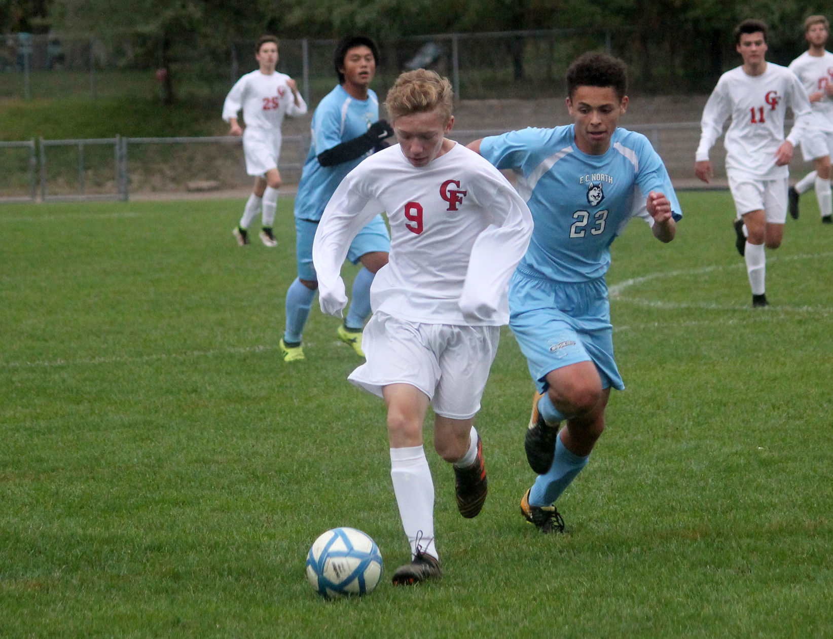 Chi-Hi boys soccer at Eau Claire North boys soccer 10-4-18